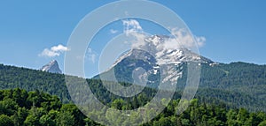 Panorama from the summit of the Watzmann