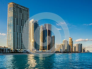 Panorama of Sunny Isles Beach city