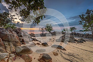 Panorama sunset of  batam bintan Wonderful Indonesia photo