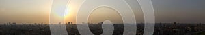 Panorama of a sunset over Cairo