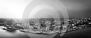 Panorama - sunset over city. Rostov-on-Don. Russia. aerial view, Panorama of the city