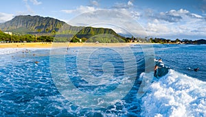 Panorama of the surf spot Makaha