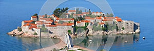 Panorama of Sveti Stefan island