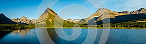 0000294_Panorama of Swiftcurrent Lake, Mount Gould and Mount Wilbur - Glacier National Park, Montana 2573 photo