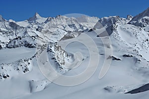 Panorama of swiss alps photo