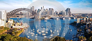 Panorama of Sydney city, cityscape of New South Wales