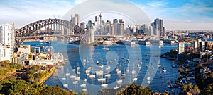 Panorama of Sydney city, cityscape of New South Wales photo