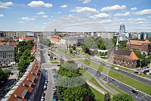 Panorama of Szczecin city