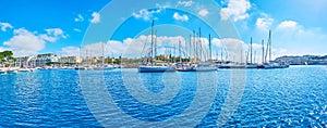 Panorama of Ta`Xbiex yacht marina, Malta