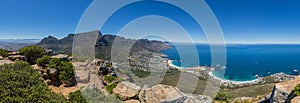 Panorama of Table Mountain and 12 Apostles in Cape Town