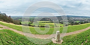 Panorama taken from Box Hill in the Surrey Hills, England, UK