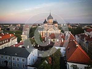Panorama of Tallinn, Harjumaa, Estonia, May 2019