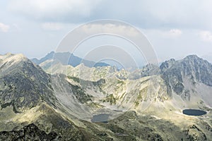 Panorama of Tatra on a cloudy day