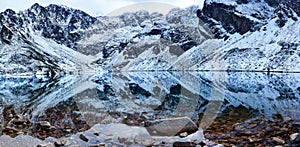 Panorama from Tatra Mountains Czarny Staw