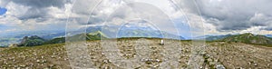 Panorama of the Tatra Mountains from the summit of Malolaczniak, Poland