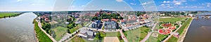 Panorama of Tczew city over Wisla river in Poland photo