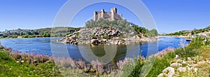 Panorama of the Templar Castle of Almourol and Tagus river.