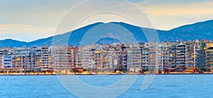 Thessaloniki waterfront panoramic view, Greece photo