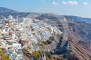 Panorama of Thira/Fira, Santorini, Greece