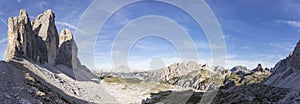 Panorama of the three peaks of Lavaredo