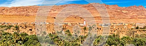 Panorama of Tinghir city in Morocco photo