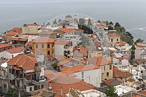 Panorama to old town of city of Kavala, East Macedonia and Thrace, Greece