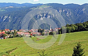 Panorama of Tonezza Town in Italy