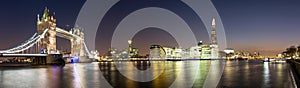 Panorama from the Tower Bridge to the Shard