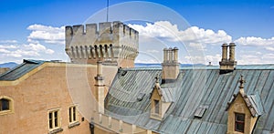 Panorama of the tower and roof of castle Bojnice