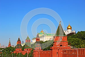 Panorama towers and buildings of the Moscow Kremlin