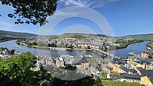 Panorama of the town of Bernkastel-Kues on the Moselle