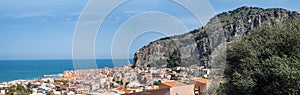 Panorama of the town Cefalu, Sicily, Italy