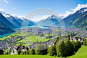 A panorama of the town of Eiger.