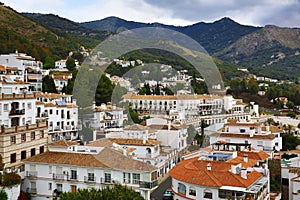 Panorama of the town of Mijas, Malaga, Spain