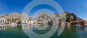 Panorama of Town Omis, Croatia, Adriatic Sea