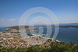 Panorama of town by the sea