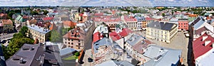 Panorama with town square of Lublin, Poland photo