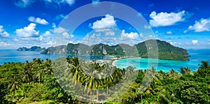 Panorama of tropical island