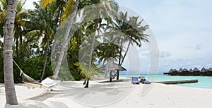 Panorama of tropical island resort photo