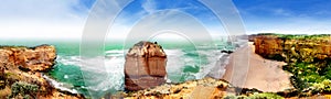 Panorama of Twelve apostles, Australia