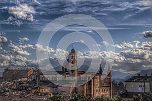 Panorama of Urbino italy