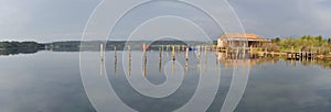 Panorama of Urbino Laguna in Corsica Island