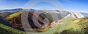 Panorama of Urkiola Natural Park