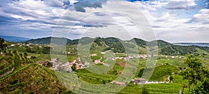 Panorama of the Valdobbiadene wine region
