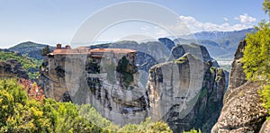 Panorama of Varlaam monastery, Meteora, Greece