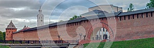 Panorama of the Veliky Novgorod Kremlin (Detinets-stronghold). R