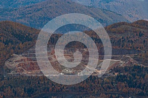 Panorama of Verd quarry photo