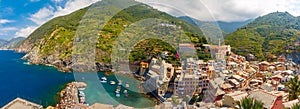 Panorama of Vernazza, Cinque Terre, Liguria, Italy