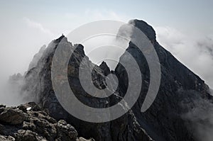 Panorama Via Ferrata route in the Lienz Dolomites, Austria