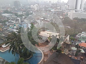 Panorama view from the 101st floor of Bangkok